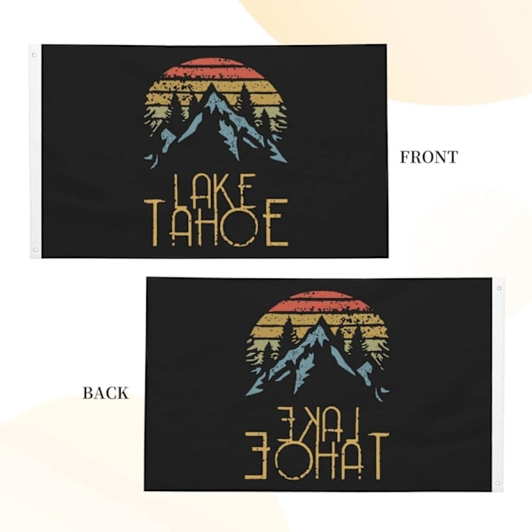 Lake Tahoe  For Innendørs Hjemmehusdekor Holdbar Hagebris Banner Skilt  3x5 Ft W785 3x5 Ft W785 3x5 Ft