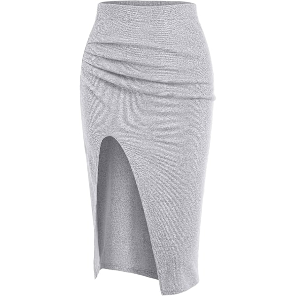 Kvinnors 2-delade kjol med crop-top, högslitsad twistkjol set klänning för