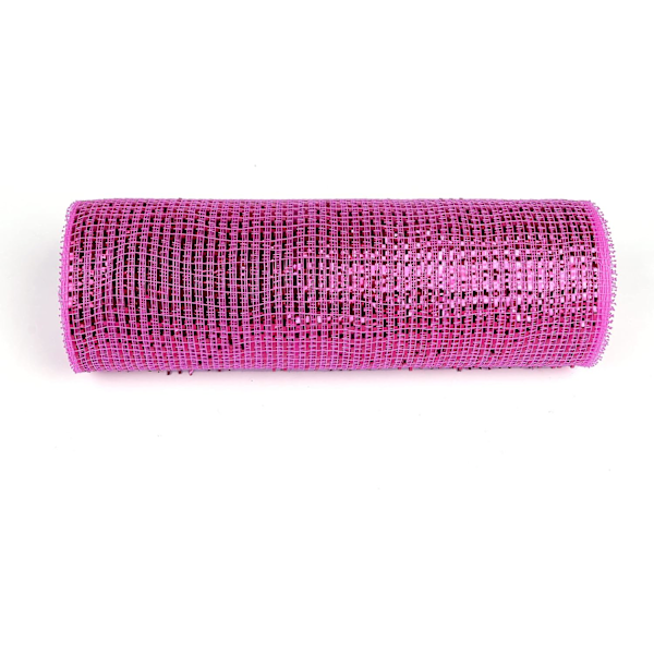 10 meter poly mesh bånd ruller deluxe bred folie (10 tommer, hot pink)