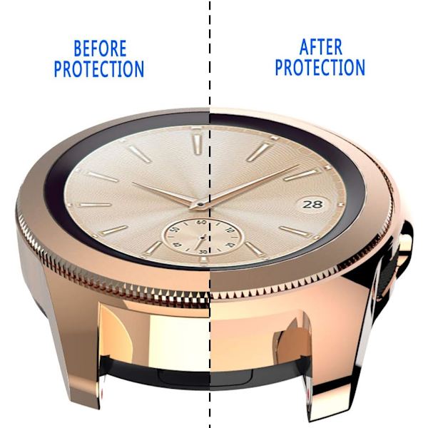 för Samsung Galaxy Watch 42 mm case, mjuk pläterad TPU All-Around
