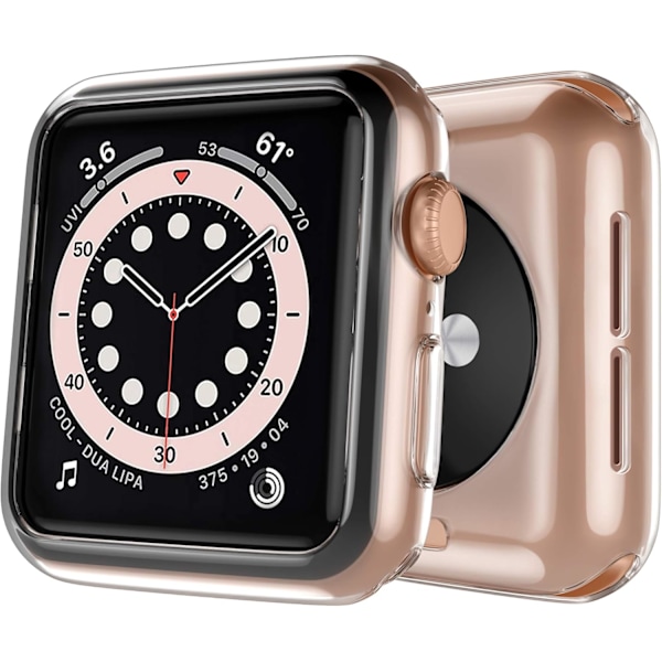 [2-pack] Kompatibel med Apple Watch Case 38mm Serie 3 2 1, fleksibel