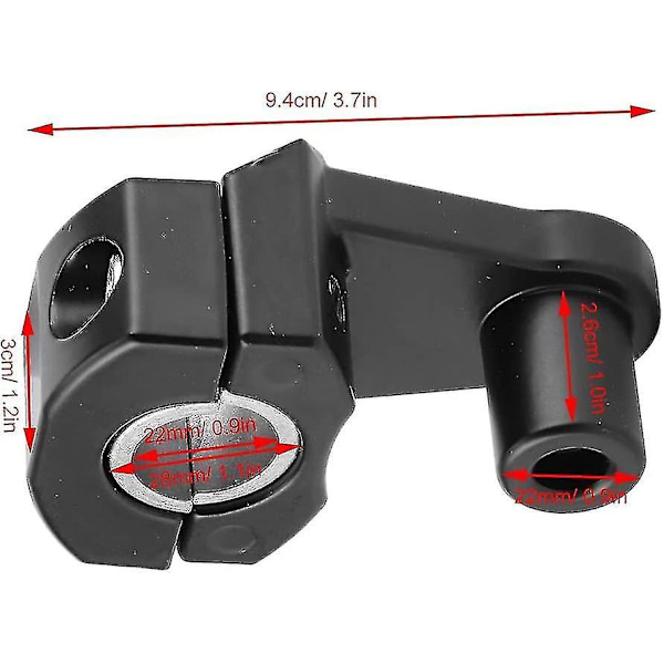Styrestangsfæste, 2 stk. 22mm/28mm Universal drejeligt motorcykelstyrestangsfæste CNC-aluminiumstyrstigningsfæste (2 stk.