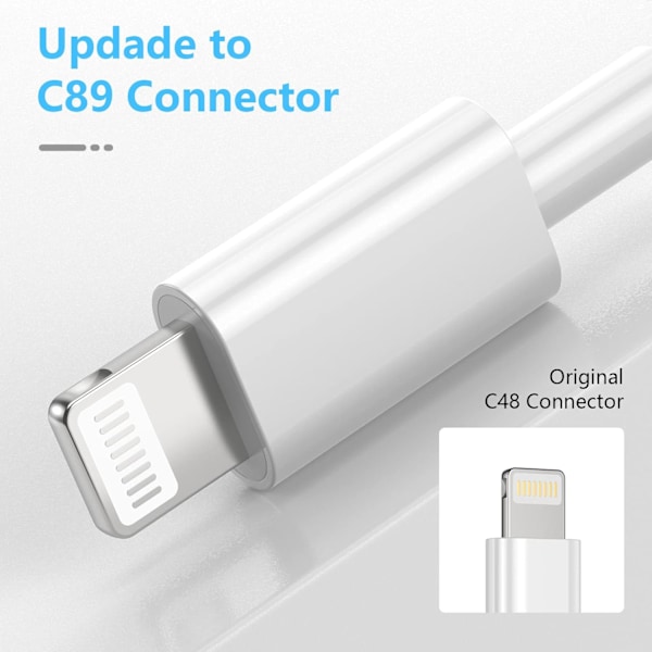 4-pakning USB C til Lightning-kabel 10 fot [Apple Mfi-sertifisert]