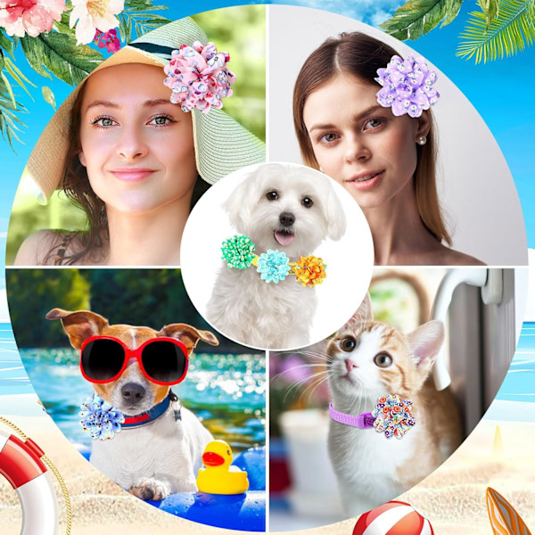 150 st hundhalsband rosetter för hundhalsband vår hundhalsband blommor hundvård rosetter tjej hundhalsband rosetter berlocker flerfärgade husdjur blomma fluga