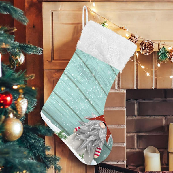 Julklapp, personliga julklappsstrumpor 2-pack Jul 45,7 cm Julstrumpor Hängande Ornament Eldstad för träddekoration 17.71