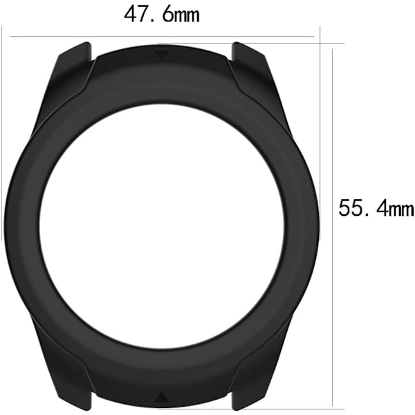 för TicWatch Pro Silikon Skyddsfodral Skal, Smartwatch Skyddsfodral för TicWatch Pro Smartwatch, Mjukt och Hållbart (Silikon Svart) Silic