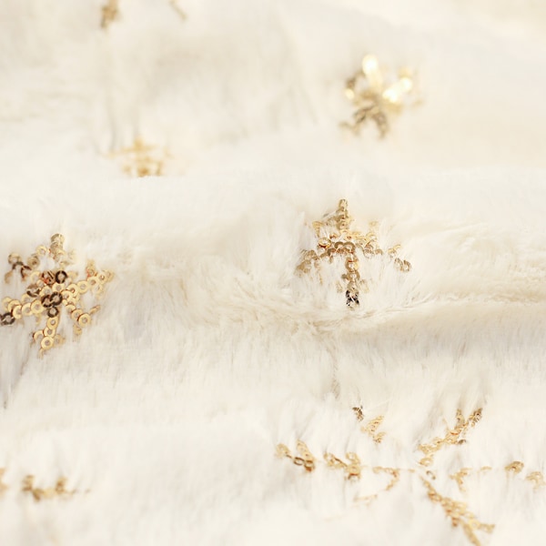 Dobbelt Sequin Snøfnugg Juletre Teppe