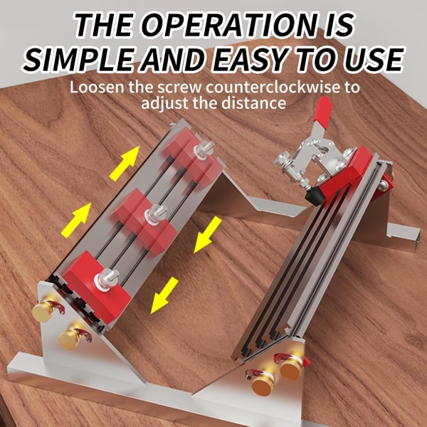 Lådspännare - Träbearbetning Bordssåg Lokaliserare med 4 Begränsare | Justerbar Träbearbetning Bordssåg Spline Klämma Multi-Storlek för Fräs Bordssåg Singel
