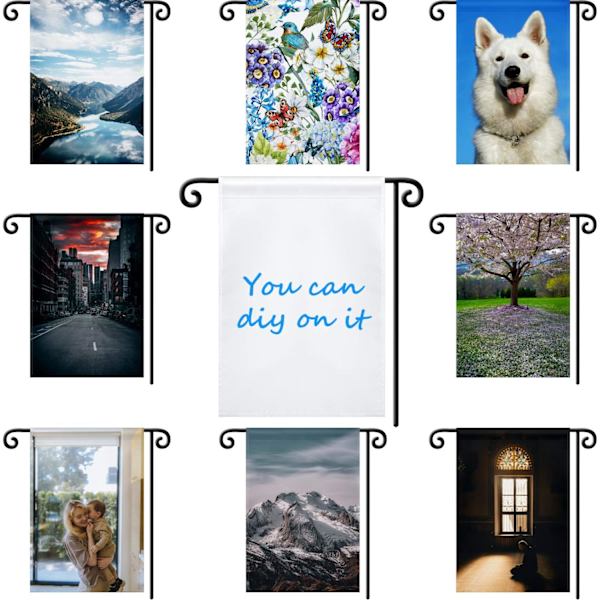 DIY Sublimation Haveflag, 11,8 x 17,7 tommer - pakke med 12