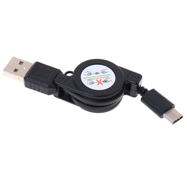Innfellbar Type C Data & Sync Ladeledning Ladningskabel USB C