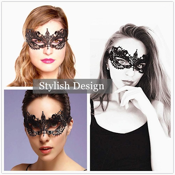 Blondert Masquerade Maske Elastisk, Passer for Voksne, Mykt og skånsomt materiale, Spesielt for