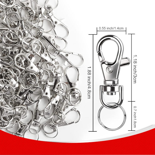 120st Nyckelring Hoop Key Ring Set - Håndverk og gjør-det-selv