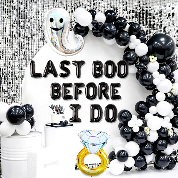 Siste Boo Før Jeg Sier Ja Dekorasjoner Boos Før Jeg Sier Ja Ballonger Halloween Brud Dusj Bachelorette Forlovelse Bach Dekor Svart Svart