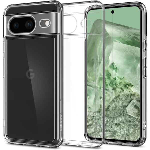 Ultra Hybrid Deksel Designet for Pixel 8 (2023) [Anti-Gulning], [Militærgrad Beskyttelse] - Krystallklar Krystallklar
