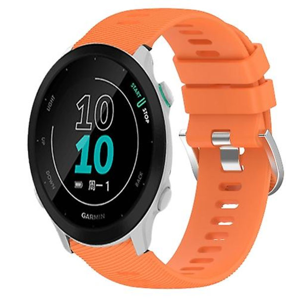 Til Garmin Forerunner 158 20mm Ensfarvet Blød Silikone Urrem FGQ Orange
