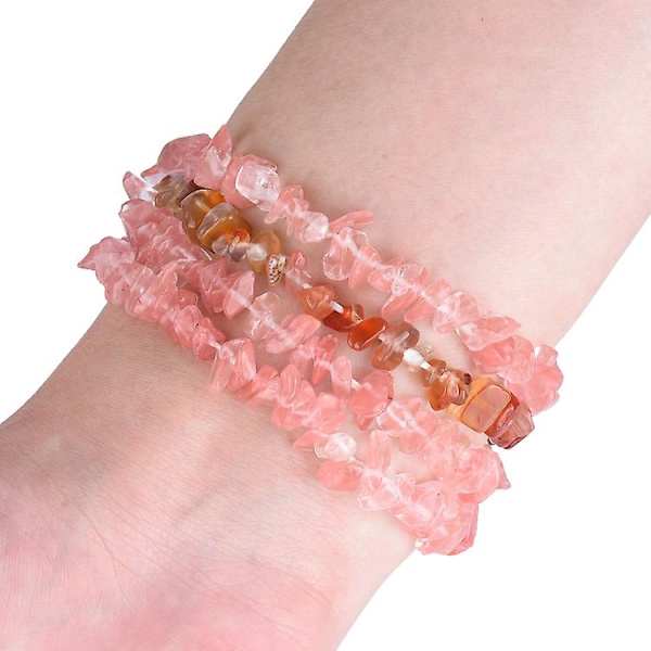 För Fitbit Versa Rough Stone Armband Klockarmband HBW Watermelon Red