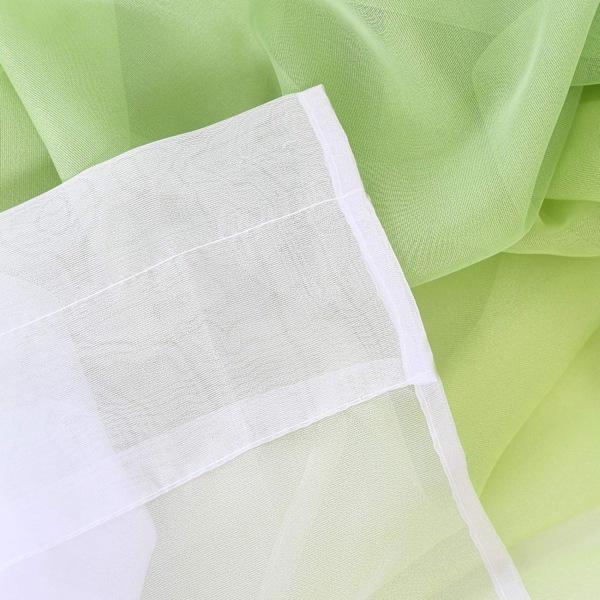 Gröna Ombre Skira Gardiner Barn Flickor Sovrum Skira Tyllgardiner - Set om 55\"x102\" Grön Ombre