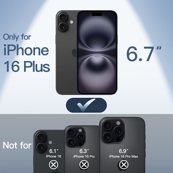 Erittäin ohut suojakuori iPhone 16 Plus 6.7 Ih -puhelimelle, kameran linssin täysi suojaus, kevyt mattapintainen PP-kova minimalistinen kuori (musta) Musta