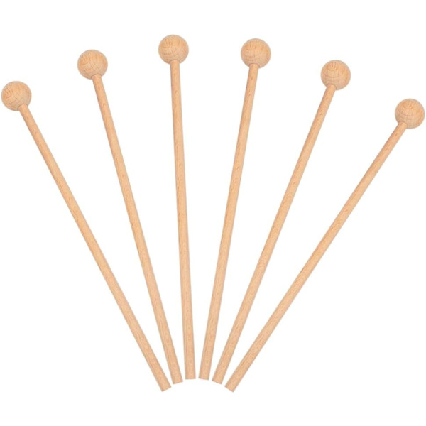 6 stk. trækøller til percussioninstrumenter