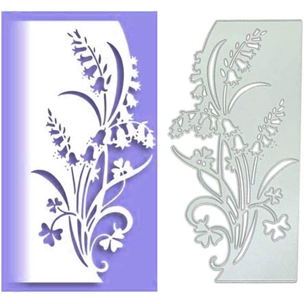 Blomsterblad Metal Die Cuts, Glory Flower Lace Bells Edge Cutting Dies Cut Stencils