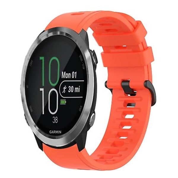 För Garmin Forerunner 645 Music 20mm enfärgat mjukt silikonarmband HZY Red