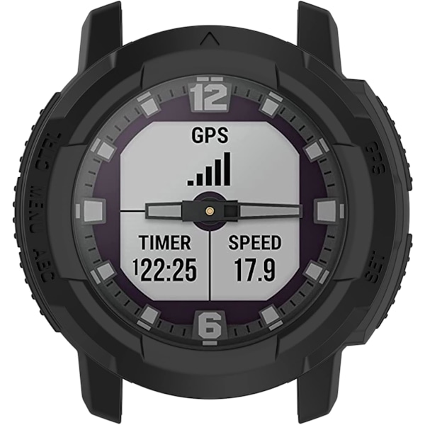 Kompatibel med Garmin Instinct Crossover Beskyttelsesdeksel, Smartklokke PC Beskyttelsesdeksel Mykt Skall Svart Smartklokke Tilbehør