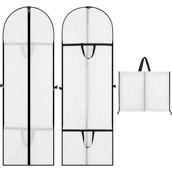 2-pack långa klänningsfodral Plaggförvaringsväskor - Miljövänliga klänningsväskor Fodral