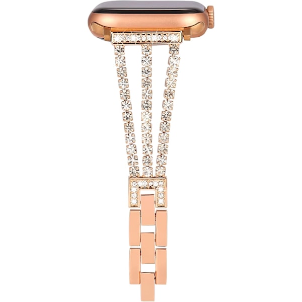 Bling Band kompatibel med Apple Watch Band 38mm/40mm Rose Gold