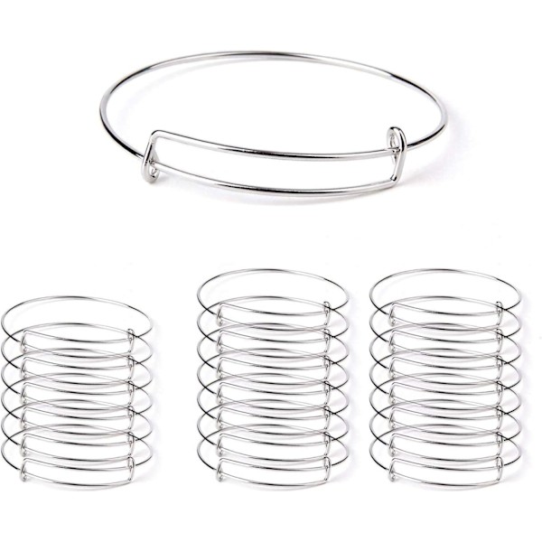 Expanderbara tomma armband i 20-pack för DIY-smycken