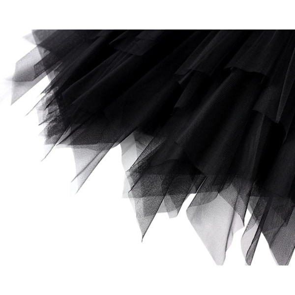 Kvinnors Mesh Lagrad Kjol, Solid Färg Elastisk Hög Midja Sheer Tutu Tulle