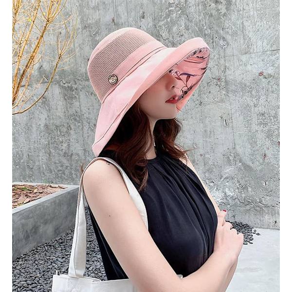 Dame Mesh Solhatter Sommer UV-beskyttelse Bred Bremskjerm Strandfiske Cap