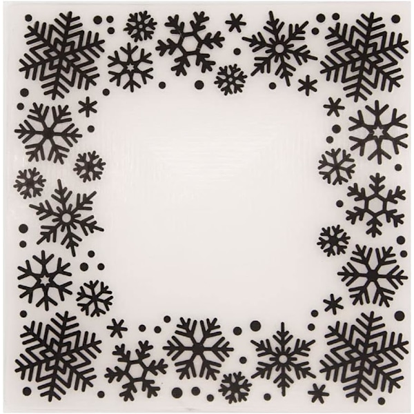Jul snöflingor snöfall ram fönster prägling mappar