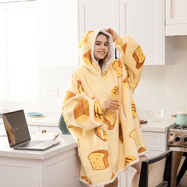 Teppegenser med hette - Supermyk og varm oversized teppegenser