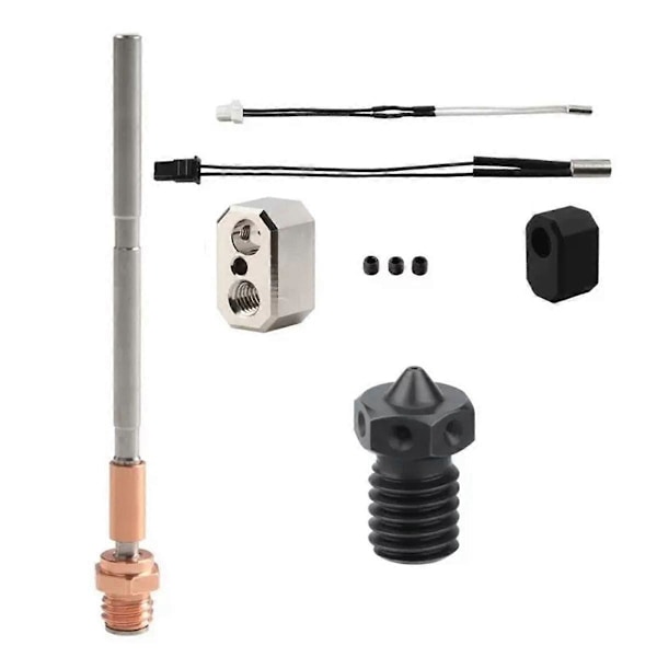 Extruder Hotend-kit för Prusa I3 MK4 0.4MM Härdat Stålmunstycke Kopparpläterad Uppvärmningsblock 24V 40W Uppvärmningsstav