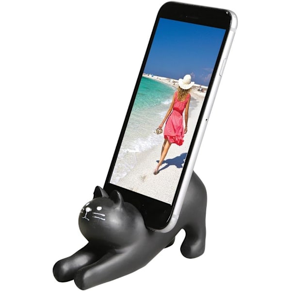 Svart Katt Smarttelefonholder Svart