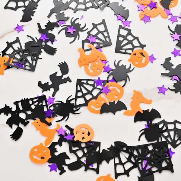 Halloween Konfettiglitter Paljetter - Gresskar Flaggermus Katt Heks Konfetter
