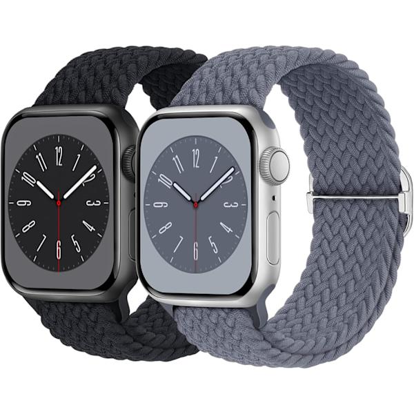 Flettet Solo Loop kompatibel med Apple Watch Band 42 mm