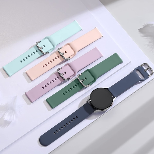 15-pakning med kompatible armbånd til Galaxy Watch 7 6 5 4-armbånd 40mm 44mm, Galaxy Watch 5 Pro 45mm/Watch 6 4 Classic 42mm 46mm 43mm 47mm/Active 2, 20mm