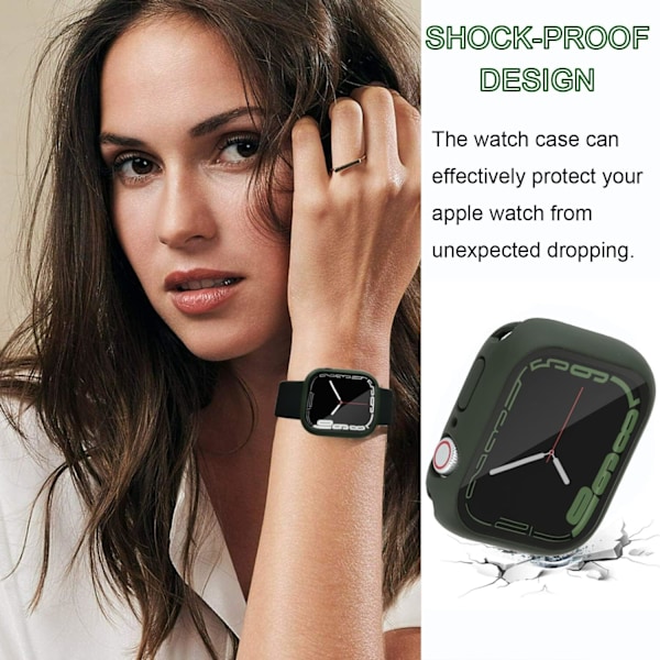 2 i 1 vanntett etui for Apple Watch 7 8 Full Wrap Protection Case