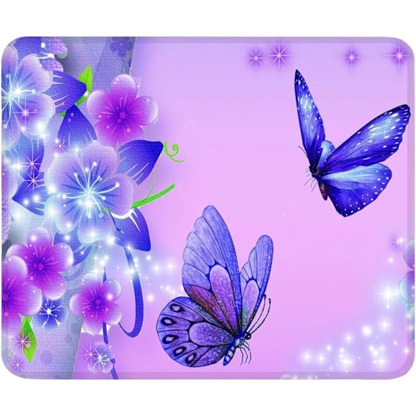 Purple Butterfly Customized Mousepad - Rectangle Mouse Pad