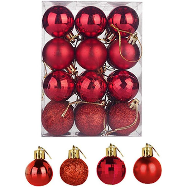 Julekule Baubles Assortert Anheng Knusesikker Ball Ornament Sett Sesongbasert