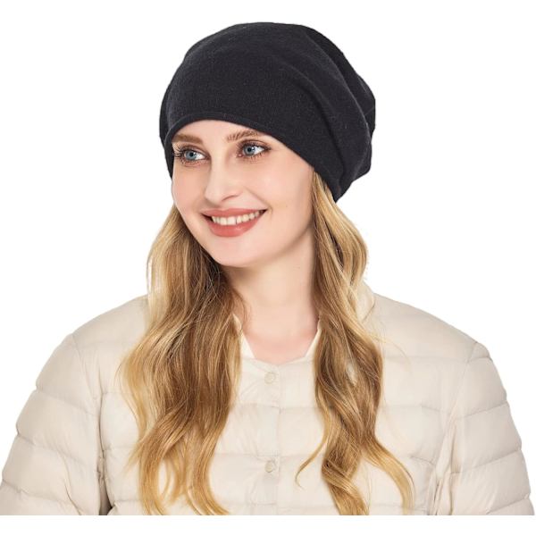 Sticka Slouchy Beanie Hatter for Kvinner Vinter Luer Myk Varm