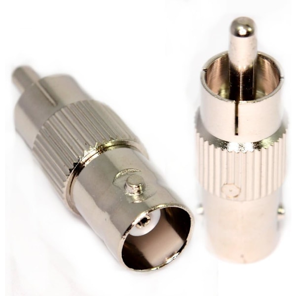 10 x BNC-hona till RCA Phono-hane pluggadapter - för CCTV till