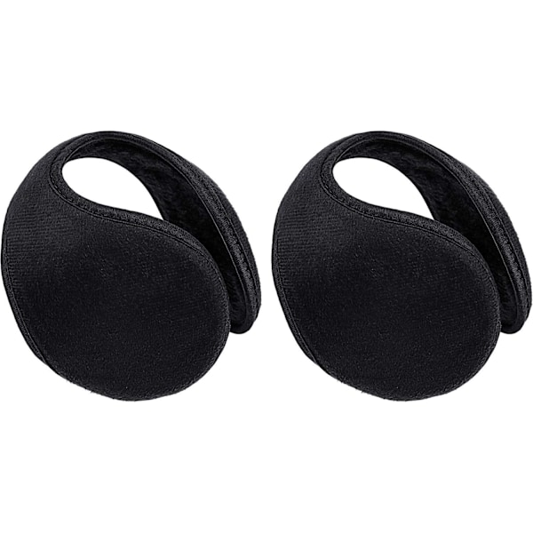 2-pack fleece öronvärmare - vintertillbehör för män och kvinnor