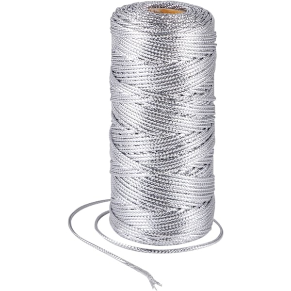 100M/328 Feet Silver Twine String - Craft Making Metallic Cord