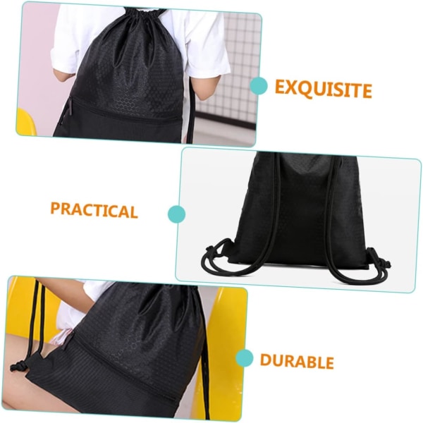 2 stk. Sports Drawstring Bag Drawstring Bag Gym Drawstring Basketball Bag Stor Drawstring Bag Drawstring Sackpack Mænds Gym Bag Rygsæk Fitness Vand