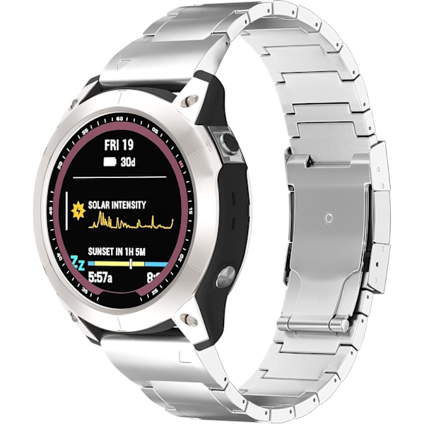Fenix 8/7X/6X/5X Plus Band, 26mm Titan Metall Snabbkoppling Lätt Passande Klockarmband med Dubbel Knapplås Kompatibel för Garmin Fenix 7X Pro/6X