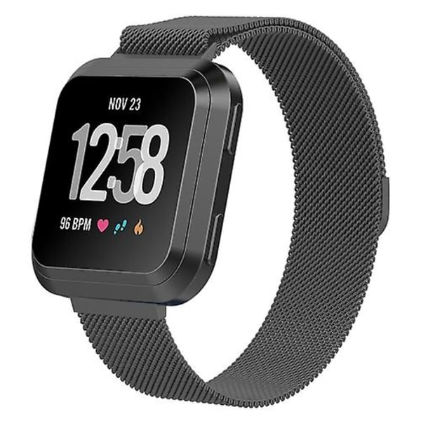 Til Fitbit Versa 2 / Fitbit Versa Lite Milanese Watch Band, Lille størrelse: 2.3x22.5cm PLF Gray