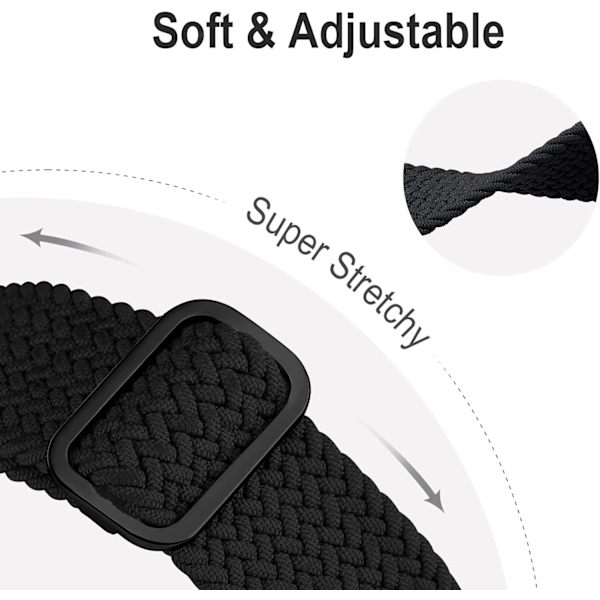 Flätad Solo Loop kompatibel med Apple Watch Band 38 mm
