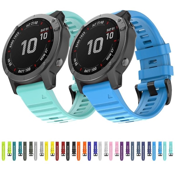 EZP Silikonarmband för Garmin Fenix 7x Sapphire Blue